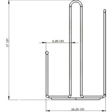 Edora Home Kırmızı Kağıt Rulo Havluluk Ayraçlı - Metal Paslanmaz