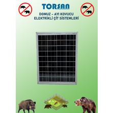 Torsan Güneş Panelli Pro Plus 1500 Elektrikli Çit Sistemi ( Domuz - Ayı Kovucu ) 1500 Mt