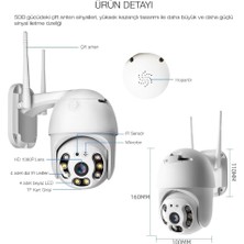 Alaçı İthalat 3 Adet Güvenlik Kamera Hd Lens İç Dış Mekan Suya Danıklı Ip Wifi Network