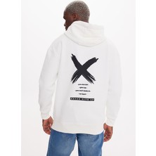 The Crow NEVER ekru HOODIE SWEATSHIRT