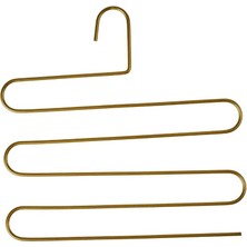 Edora Home Dolap Içi 5 Katlı Gold Pantolon Askılık, Akıllı Dekoratif Askı - Metal Paslanmaz