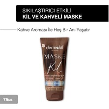 Dermokil Sıkılaştırıcı Genç Görünüm Için Kahve Içerikli  ve Leke Karşıtı ve Aydınlatıcı Yüz Kil Maskesi 75 ml