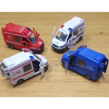 Hepsilazım Oyuncak Araba Ambulans Polis Jandarma Itfaiye 112 Acil Kurtarıcı 4lü Set 12 cm