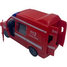 Hepsilazım Ambulans Polis Jandarma ve Itfaiye Araçları 4'lü Set Kapıları Açılan Sürtmeli 12 cm