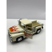 Hepsilazım Diecast,metal Model Oyuncak Araba Ford F-100 Pick Up Çek Bırak Lisanslı 1:36 Ölçek Araba