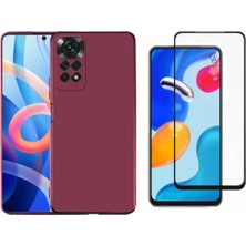 Coolacs Xiaomi Redmi Note 11 ile Uyumlu Soft Yumuşak Telefon Kılıfı ve 5d Tam Kaplayan Cam Ekran Koruyucu