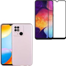 Coolacs Xiaomi Poco C40 ile Uyumlu Soft Yumuşak Telefon Kılıfı ve 5d Tam Kaplayan Cam Ekran Koruyucu