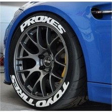 AS Tuning Toyotires Proxes 3D Lastik Yazısı Full Beyaz