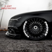 AS Tuning Toyotires Proxes 3D Lastik Yazısı Full Beyaz