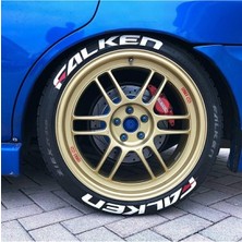 AS Tuning Falken Beyaz Kalıcı Lastik Yazısı Falken Sticker