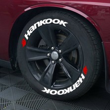 AS Tuning Hankook Lastik Yazısı 2.5 cm Orijinal Kauçuk 3D Lastik Sticker 8 adet