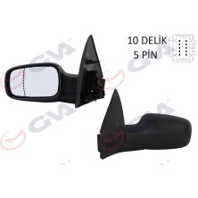GVAGVA Dış Dikiz Aynası Sol Megane 02 Elektrikli Isıtmalı Asferik 5 Fiş VM-138EHAL 7701068373-