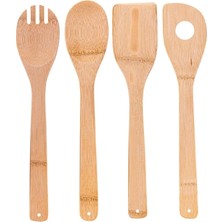 Bambum Home Bambum Ravili - 4'lü Servis Maşa Spatula Kaşık Seti