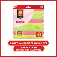 Happy Clean Mikrofiber Havlu Bez 8 Adet