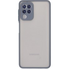 Newface Samsung Galaxy M22 Kılıf Montreal Silikon Kapak - Gri 277097