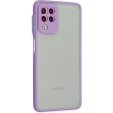 Newface Samsung Galaxy M22 Kılıf Montreal Silikon Kapak - Mor 277097