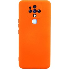 Newface Tecno Camon 16 Kılıf Nano Içi Kadife Silikon - Turuncu 277097