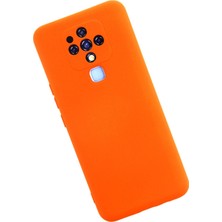 Newface Tecno Camon 16 Kılıf Nano Içi Kadife Silikon - Turuncu 277097