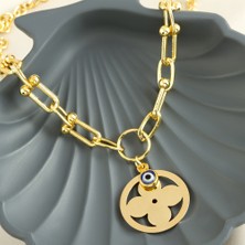 Tüm Takılar Çiçek Temalı Nazar Boncuklu Tiffany Kolye