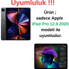 Coolacs Apple iPad Pro 12.9 2020 (4.nesil) ile Uyumlu Yüksek Korumalı Askı Kayışlı Tablet  Silikon Kılıf