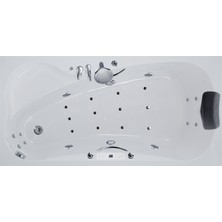 Lakewood Jakuzi 160x80, H55 Comfort Hidromasaj Sistemli Küvet (Gövde + Metal Ayak + Ön-yan Panel)