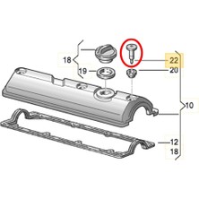 Vass41 Vw Polo Hb 1994-1999 1.6 Aee Külbütör Üst Kapak Cıvatası 030103531D