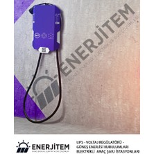 Enerjitem Elektrikli Araç Şarj Istasyonu, Işıklı Stant , Tak Çalıştır 11 Kw Kablolu, enerjitem