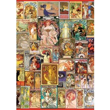 Art Puzzle Art Nouveau Poster Kolajı 1500 Parça Puzzle