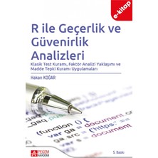 R ile Geçerlik ve Güvenirlik Analizleri (e-kitap)