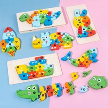 Zljnx Ahşap Yapboz Oyuncakları, 2 Yaş ve Üzeri Çocuklar Için Montessori Oyuncakları, 1 2 3 Yaş Erkek ve Kız Çocukları Için Hediye (Yurt Dışından)