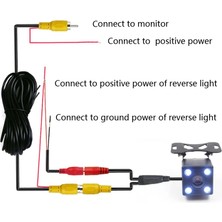 Cdwishbest 12V Tarzı No.2 Boyutu Dikiz Kamerası Geri Vites Oto Park Ters Dikiz Kamera Işık Gece Görüş Araba Arka Görüş Kameraları Su Geçirmez 4 LED Kamera (Yurt Dışından)