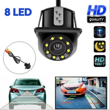 Cdwishbest A Araba Arka Görüş Kamerası 8 LED Gece Görüş Ters Oto Park Monitörü Ccd Su Geçirmez Hd Video (Yurt Dışından)