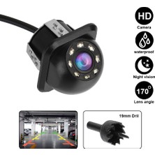 Cdwishbest 8 Ledli D Android DVD Oynatıcı Için Dc 12V Park Yardım Kiti Araba Dikiz Kamera Gece Görüş 170 ° Geniş Açı 1280X720 Lens Balıkgözü (Yurt Dışından)