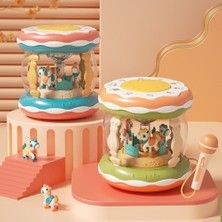 Zljnx Bebek Merry Go Round, El Alkışlayan Davul, 3D Projeksiyon Işığı, Müzik, Hikaye Anlatma, Erken Çocukluk Eğitimi, Mavi Bebek Oyuncakları (Yurt Dışından)