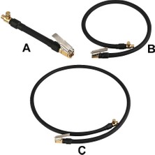 Cdwishbest 10CM 3.93IN Sızdırmaz Motosiklet Hava Kauçuk Hortum Esnek Bisiklet Dayanıklı Profesyonel Şişirme Pompası Uzatma Borusu Araba Adaptörü Için Lastik Vana (Yurt Dışından)