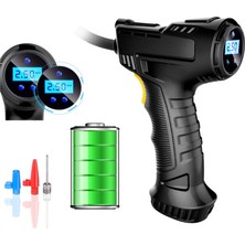 Cdwishbest No.1 Boyutu 120W Araba Hava Pompası Şişme Pompa Şarj Edilebilir Hava Kompresörü Dijital Kablolukablosuz Araba Oto Lastik Şişirme Ekipmanları (Yurt Dışından)