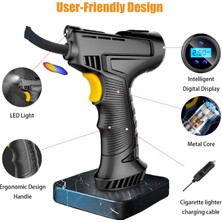 Cdwishbest No.1 Boyutu 120W Araba Hava Pompası Şişme Pompa Şarj Edilebilir Hava Kompresörü Dijital Kablolukablosuz Araba Oto Lastik Şişirme Ekipmanları (Yurt Dışından)