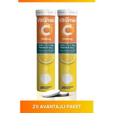 MDC ÜÇLÜ GÜÇ (Vitamin C, Çinko ve Vitamin D) 20 Efervesan Tablet 2'li Avantajlı Paket