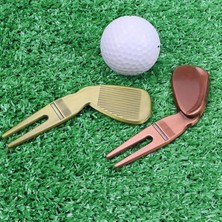 Passing Golf Divot Onarım Aracı Pitch Oluk Temizleyici Golf Pitchfork Yeşil Çatal Golf Eğitim Yardımları Koyarak (Yurt Dışından)