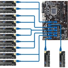 Passing 1 Adet VER010-X Plus Pcıe 1x Ila 16X Sata+6pin+4pin Usb3.0 Grafik Uzatma Kablosu Yükseltici Kart Bitcoin Madenciliği Için (Yurt Dışından)