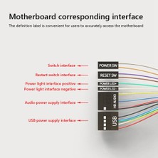 Passing Pc Güç Düğmesi Anahtarı Taşınabilir Masaüstü Bilgisayar Anahtarı Uzatma Kablosu ile Ev Ofis Internet Bar-A Için Pc Sıfırlama (Yurt Dışından)