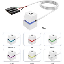 Passing 2m Taşınabilir LED Işıklar Bilgisayar Masaüstü Anahtarı Pc Harici Başlatma Güç Açma/kapama Düğmesi Uzatma Kablosu, Rgb Işık (Yurt Dışından)