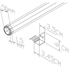 Kamataş Alüminyum Bronz Merdiven Tutamak, Korkuluk Yaşlı Engelli Duvar Tutamağı 150 Cm. Istenilen Ölçüde