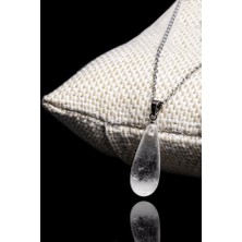 Doğal Taş Dünyası Sertifikalı Kristal Kuvars Doğal Taş Kolye Özel Kesim Aaa Kalite