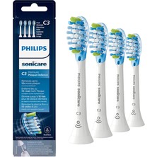 Philips Sonicare C3 Yedek Diş Fırçası Kafaları Için, HX9044/65, Beyaz, 4'lü Paket (Yurt Dışından)