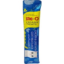 Me-O Meo Tavuklu Ciğerli ve Keçi Sütlü Kedi Likit Ödül Tekli 15 gr