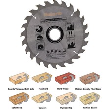 Badem10 Ahşap Mdf Mobilya Tahta Sunta Dolap Kesme Testeresi Metal Elmas Testere 190 mm 24 Diş