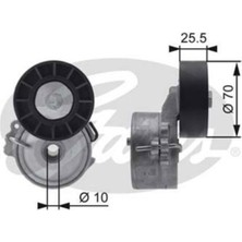 Gates T38392 V Kayıs Gergı Uyumlu  Rulmanı Scudo Ducato / 306 406 607 Boxer / Xsara Berlıngo 2.0 Hdı DW10TD