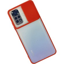 Newface Xiaomi Redmi Note 11S Kılıf Palm Buzlu Kamera Sürgülü Silikon - Kırmızı 277097