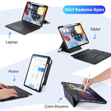 Teknoexpress Air 4/5/pro 11 Uyumlu  (2018/2020/2021/2022) Klavye Mag Touchpad Klavyeli Standlı Kılıf